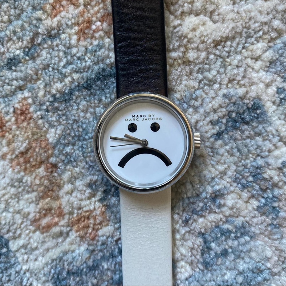 Marc by Marc Jacobs Black and White Smiley Watch